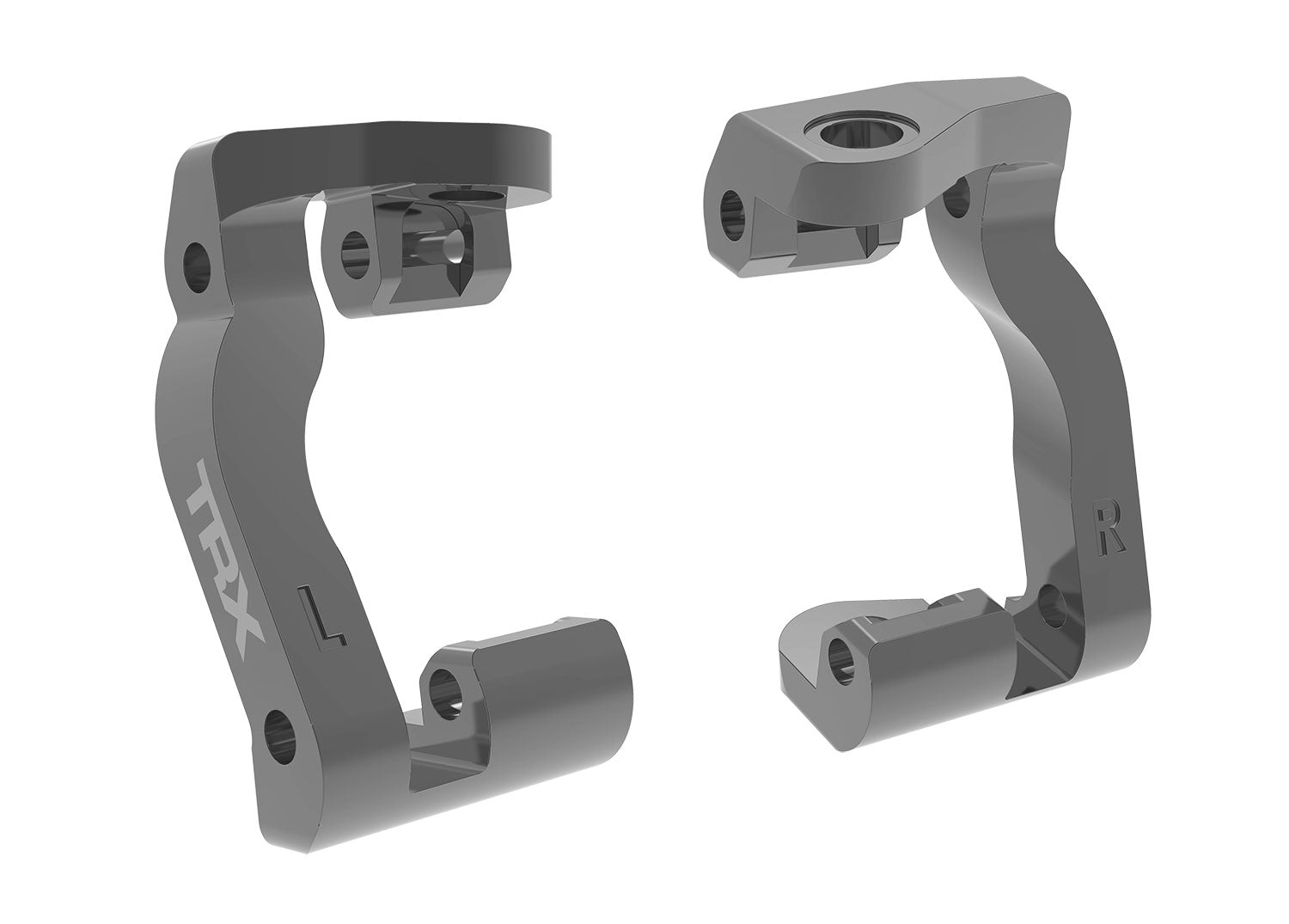 Gray Aluminum Caster Blocks (L&R)