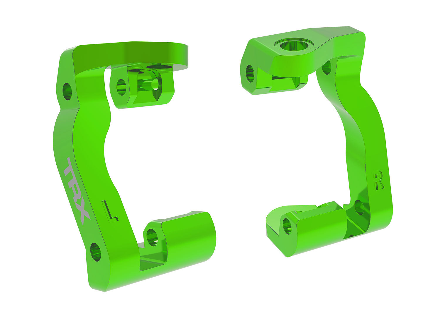 Green Aluminum Caster Blocks (L&R)