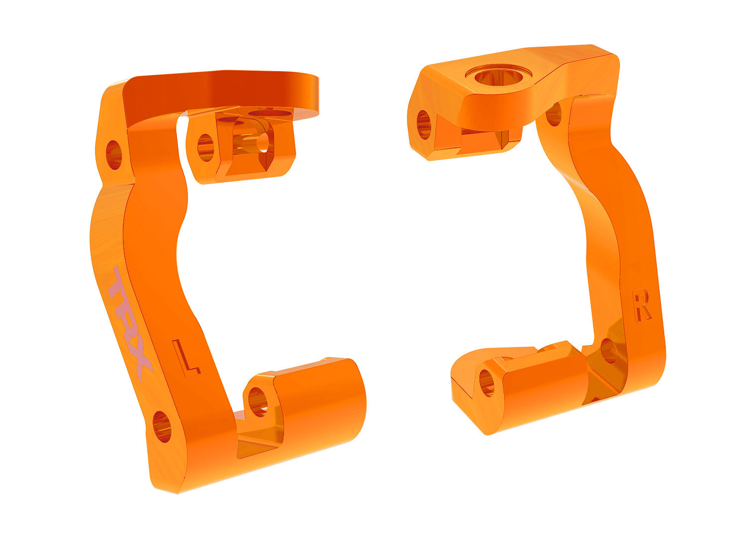 Orange Aluminum Caster Blocks (L&R)