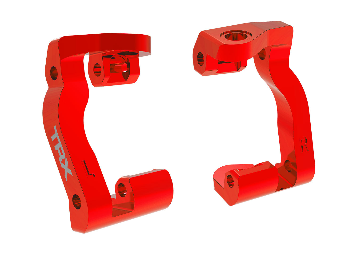 Red Aluminum Caster Blocks (L&R)