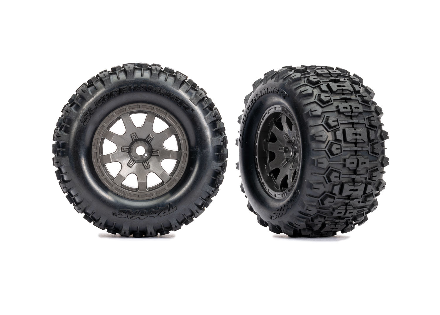 Gray Rear Wheels w/ Sledgehammer Tires (2)