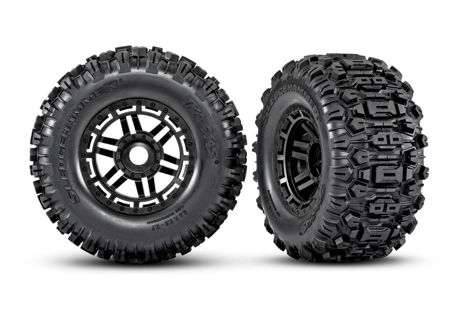 Maxx 2.8" Black Wheels & Sledgehammer Tires (2) 8973