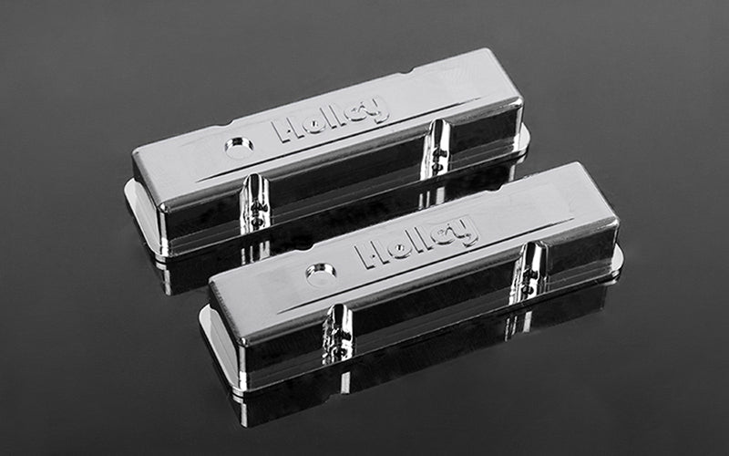RC4WD 1/10 Holley® Chrome Valve Covers for Scale V8 Engine